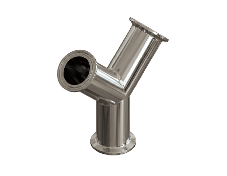28BMP 90° Y TRUE TEE CLAMP END