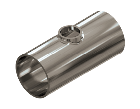 7WWO SHORT EQUAL PULL WITHOUT STRAIGHT WELD TEE